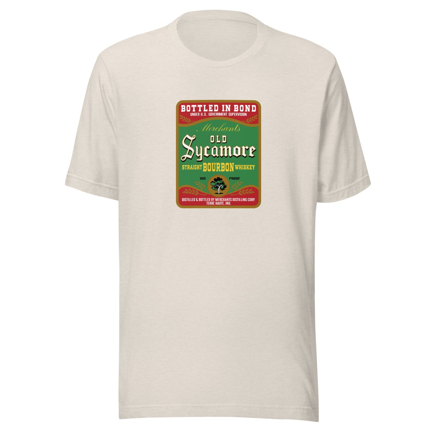 Old Sycamore Whiskey / Merchants Distilling - Terre Haute Indiana  -  Short-Sleeve Unisex T-Shirt