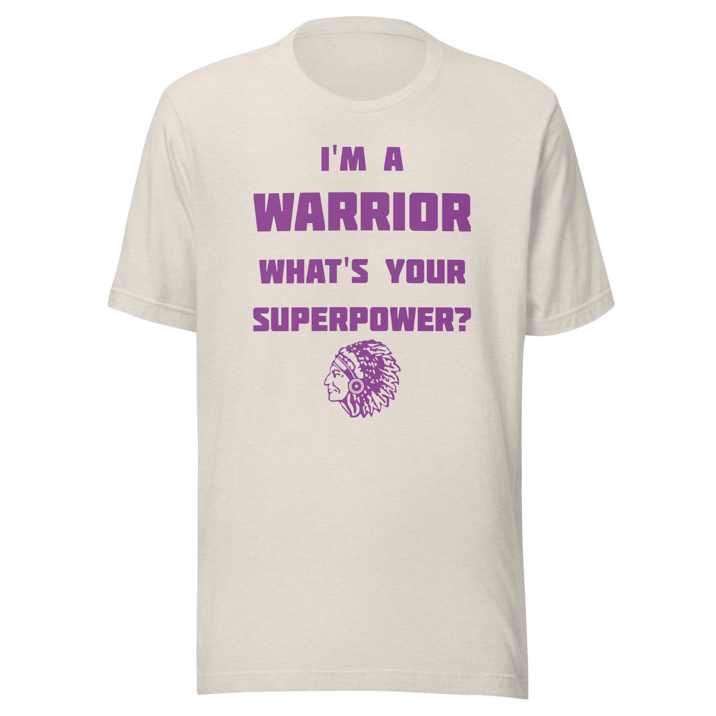 Casey-Westfield HS Warriors - Superpower (purple)  -  Short-Sleeve Unisex T-Shirt