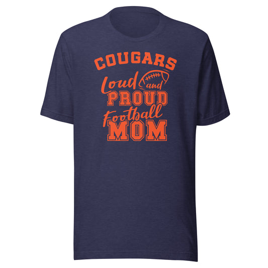 CUSTOMIZABLE - North Putnam HS Cougars Football Mom  -  Unisex t-shirt