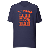 CUSTOMIZABLE - North Putnam HS Cougars Football Dad  -  Unisex t-shirt