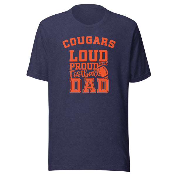 CUSTOMIZABLE - North Putnam HS Cougars Football Dad  -  Unisex t-shirt