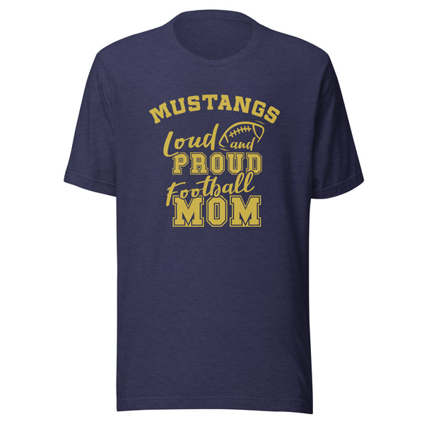 CUSTOMIZABLE - Fountain Central HS Mustangs Football Mom  -  Unisex t-shirt