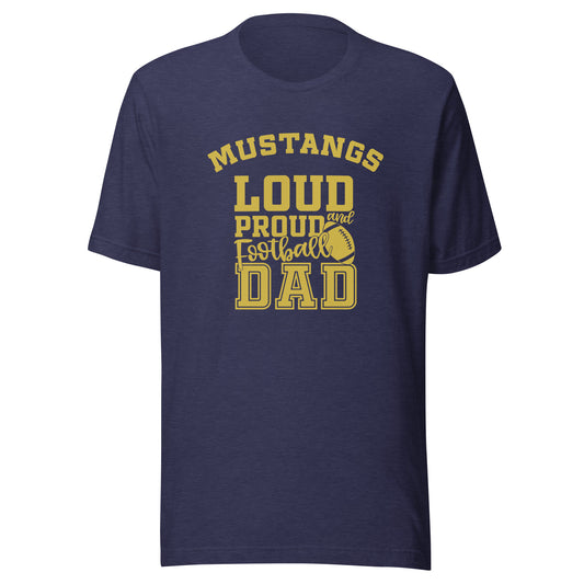 CUSTOMIZABLE - Fountain Central HS Mustangs Football Dad  -  Unisex t-shirt