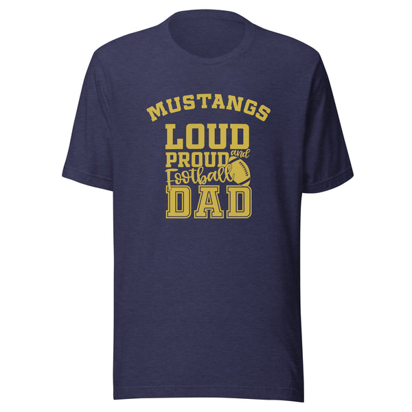 CUSTOMIZABLE - Fountain Central HS Mustangs Football Dad  -  Unisex t-shirt