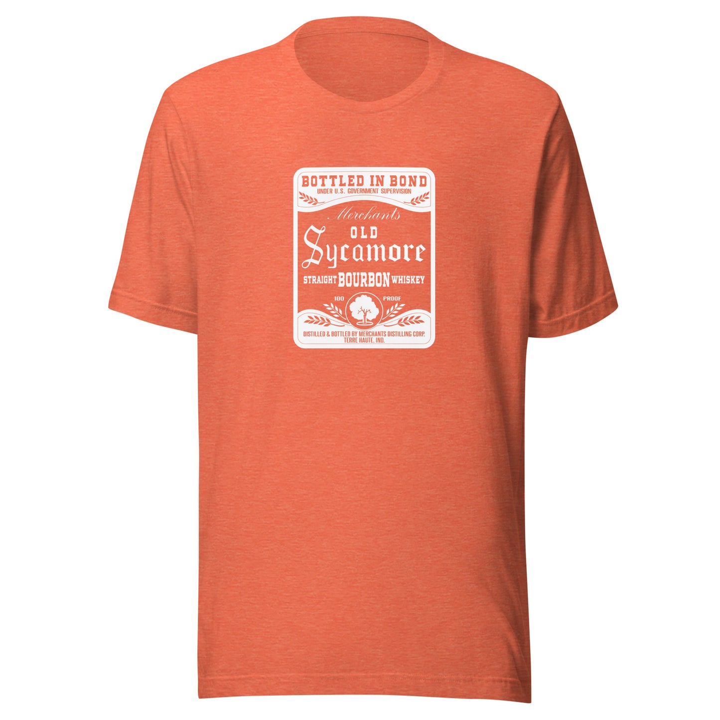 Old Sycamore Whiskey / Merchants Distilling (white) - Terre Haute Indiana  -  Short-Sleeve Unisex T-Shirt