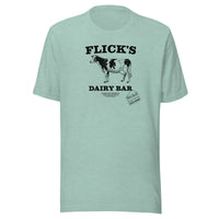 Flick’s Drive-In / Dairy Bar - cow design (black) - Brazil Indiana  -  Short-Sleeve Unisex T-Shirt