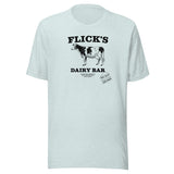 Flick’s Drive-In / Dairy Bar - cow design (black) - Brazil Indiana  -  Short-Sleeve Unisex T-Shirt