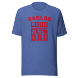 CUSTOMIZABLE - South Putnam HS Eagles Football Dad  -  Unisex t-shirt