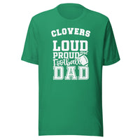 CUSTOMIZABLE - Cloverdale HS Clovers Football Dad  -  Unisex t-shirt