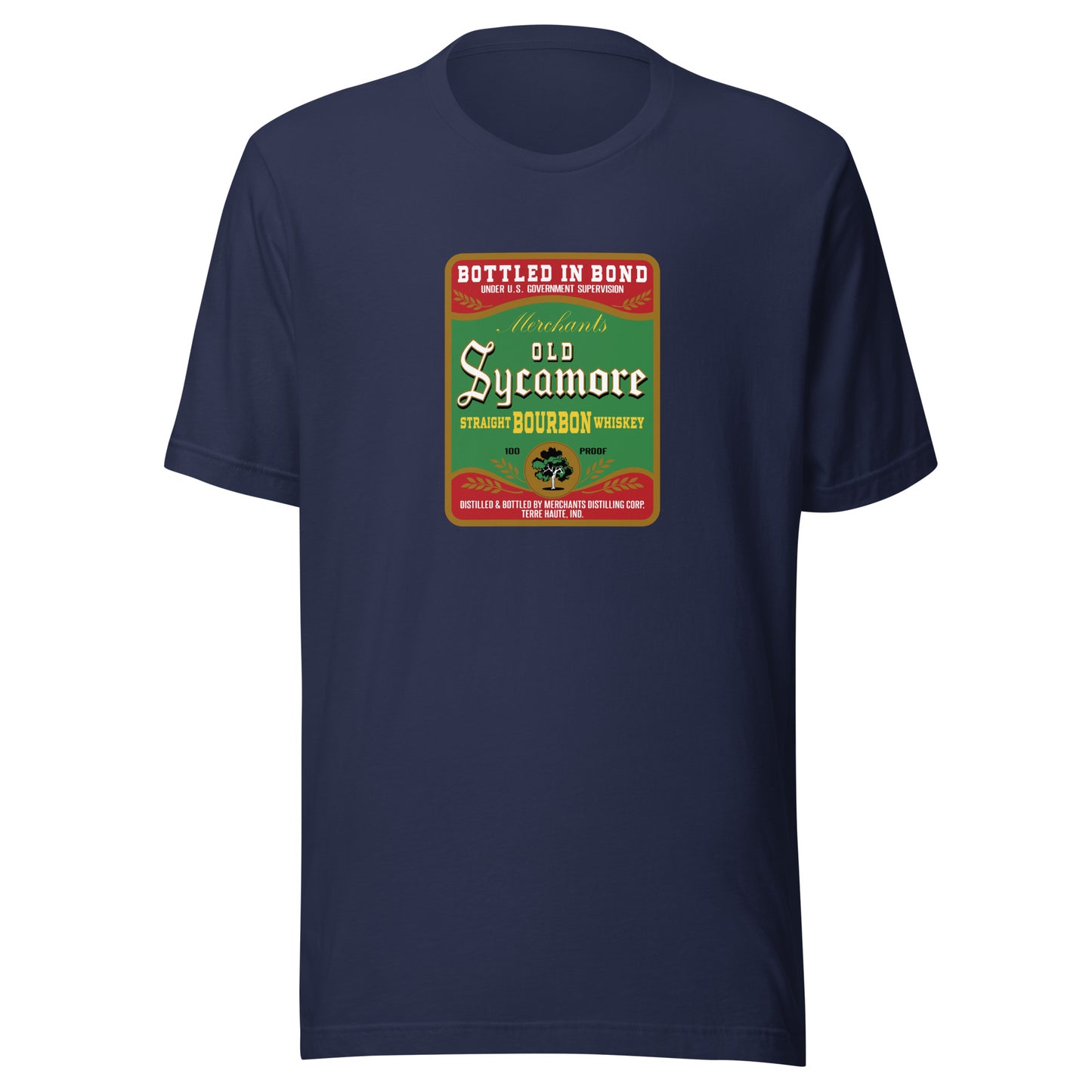 Old Sycamore Whiskey / Merchants Distilling - Terre Haute Indiana  -  Short-Sleeve Unisex T-Shirt