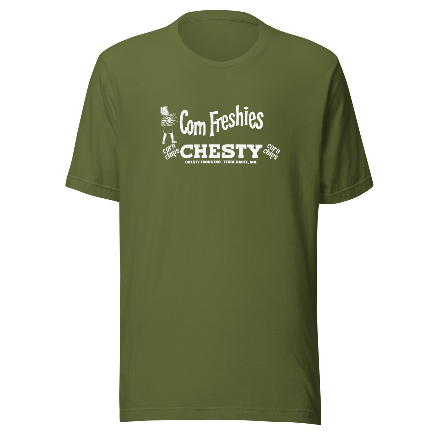 Chesty Corn Chips / Chesty Foods (white) - Terre Haute Indiana  -  Short-Sleeve Unisex T-Shirt