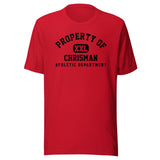 Chrisman HS Cardinals - Property of Athletic Dept. - Unisex t-shirt