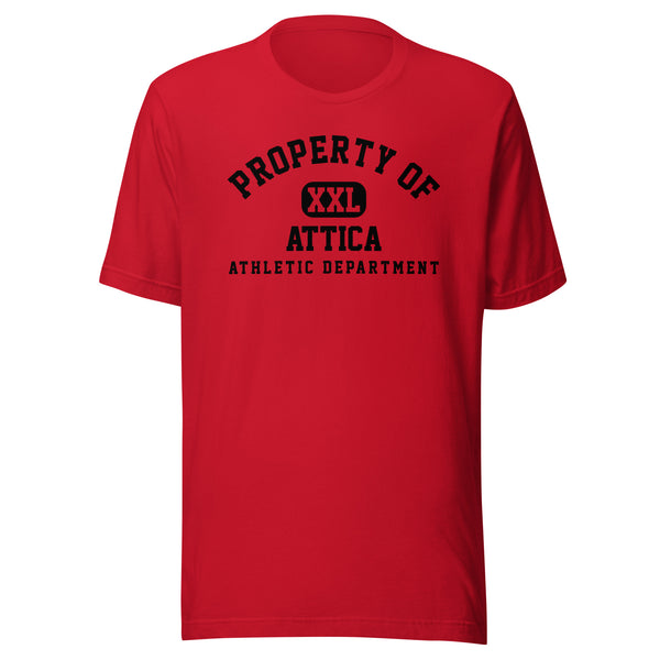 Attica HS Red Ramblers - Property of Athletic Dept. - Unisex t-shirt