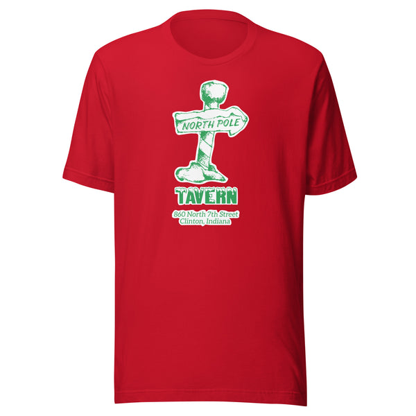 North Pole Tavern (green/white) - Clinton Indiana  -  Short-Sleeve Unisex T-Shirt
