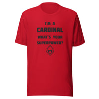 Chrisman HS Cardinals - Superpower (black)  -  Short-Sleeve Unisex T-Shirt