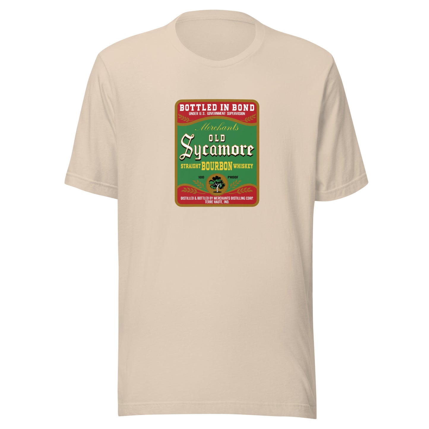 Old Sycamore Whiskey / Merchants Distilling - Terre Haute Indiana  -  Short-Sleeve Unisex T-Shirt