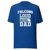 CUSTOMIZABLE - North Vermillion HS Falcons Football Dad  -  Unisex t-shirt