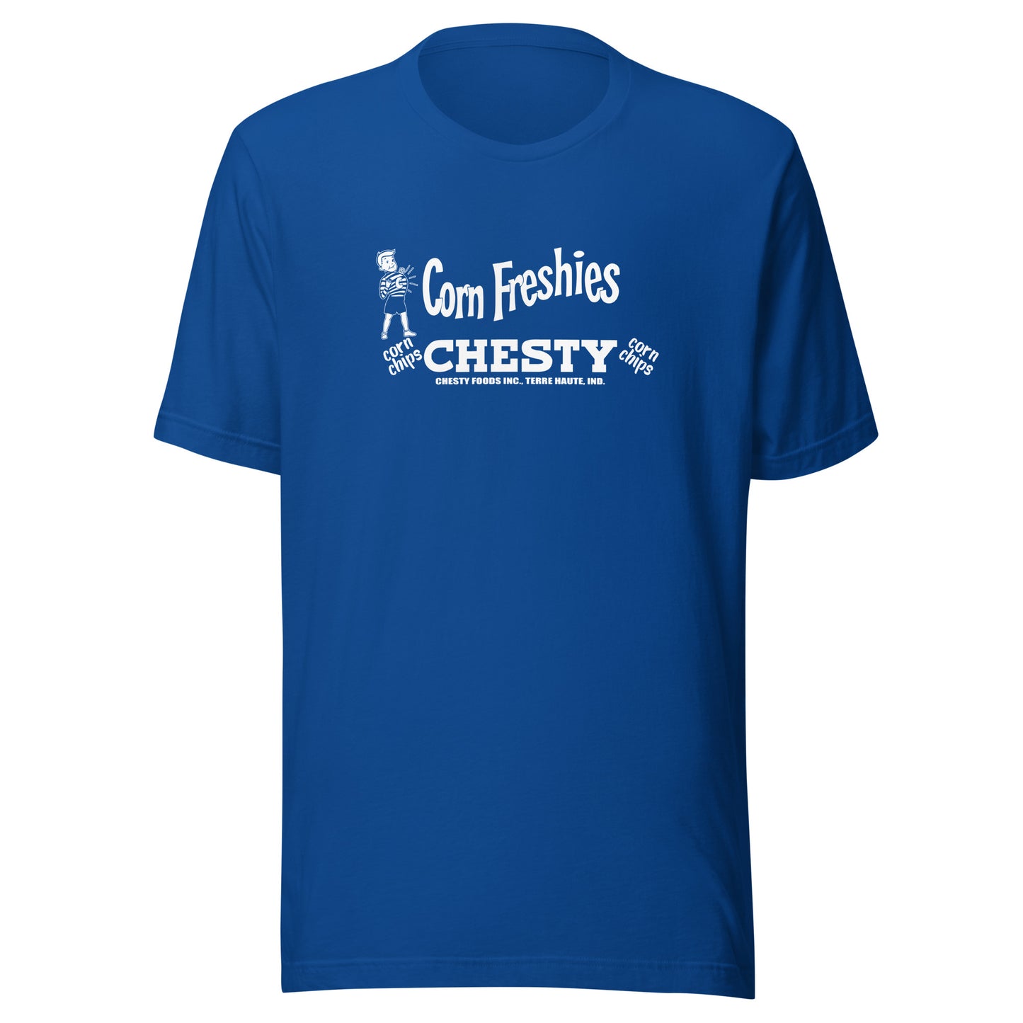 Chesty Corn Chips / Chesty Foods (white) - Terre Haute Indiana  -  Short-Sleeve Unisex T-Shirt