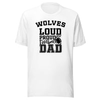 CUSTOMIZABLE - Parke Heritage HS Wolves Football Dad  -  Unisex t-shirt