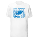 CUSTOMIZABLE - Martinsville Jr./Sr. HS Blue Streaks Football  -  Unisex t-shirt