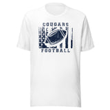 CUSTOMIZABLE - North Putnam HS Cougars Football  -  Unisex t-shirt