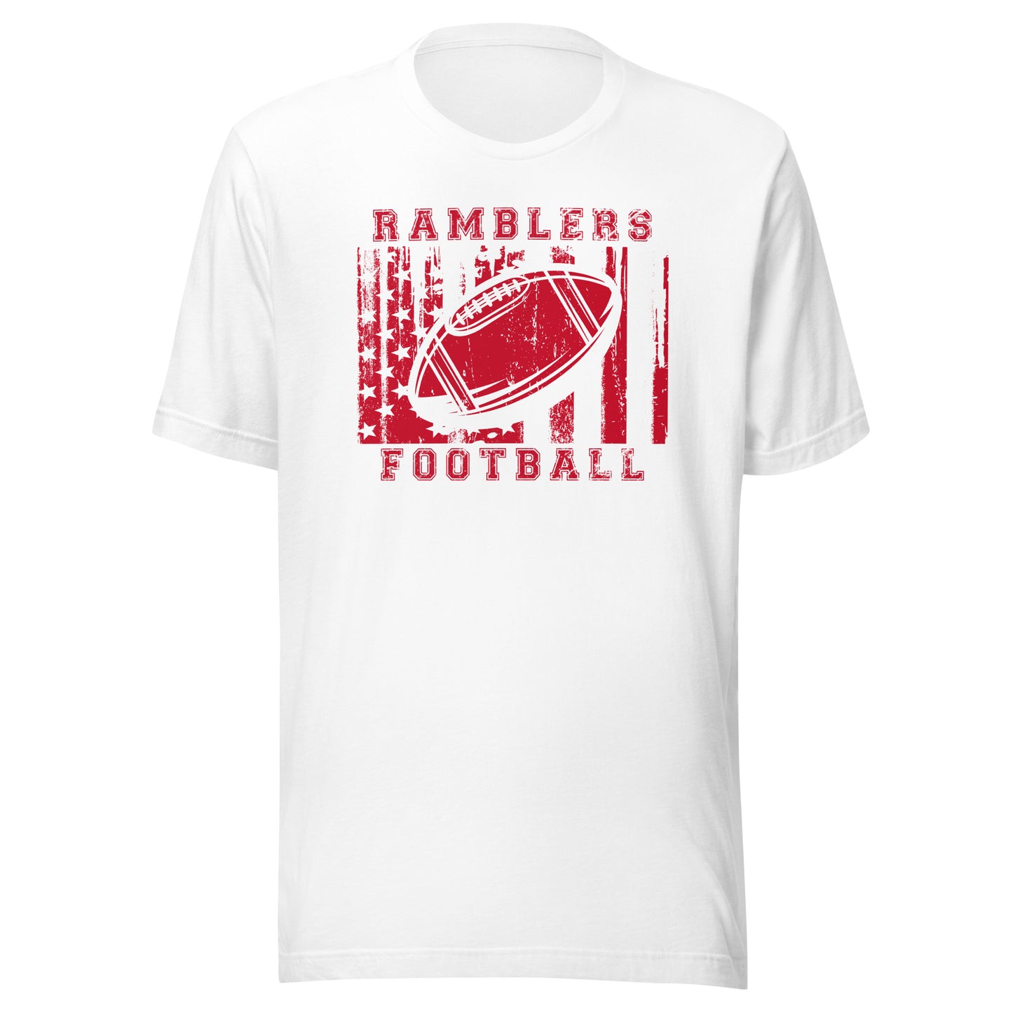 CUSTOMIZABLE - Attica HS Red Ramblers Football  -  Unisex t-shirt