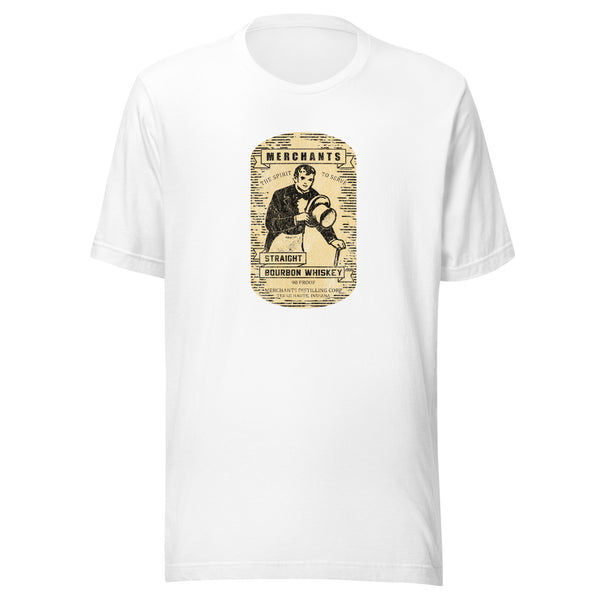 Deluxe Bourbon Whiskey / Merchants Distilling (design 3) - Terre Haute Indiana  -  Short-Sleeve Unisex T-Shirt