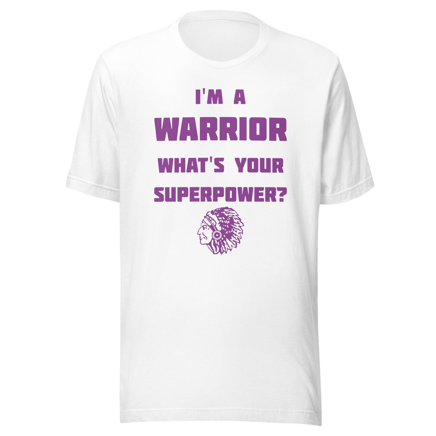 Casey-Westfield HS Warriors - Superpower (purple)  -  Short-Sleeve Unisex T-Shirt