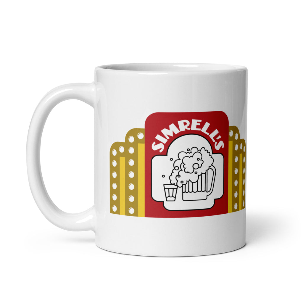Simmrell's Bar - sign design - Terre Haute Indiana  -  Coffee Mug (white)