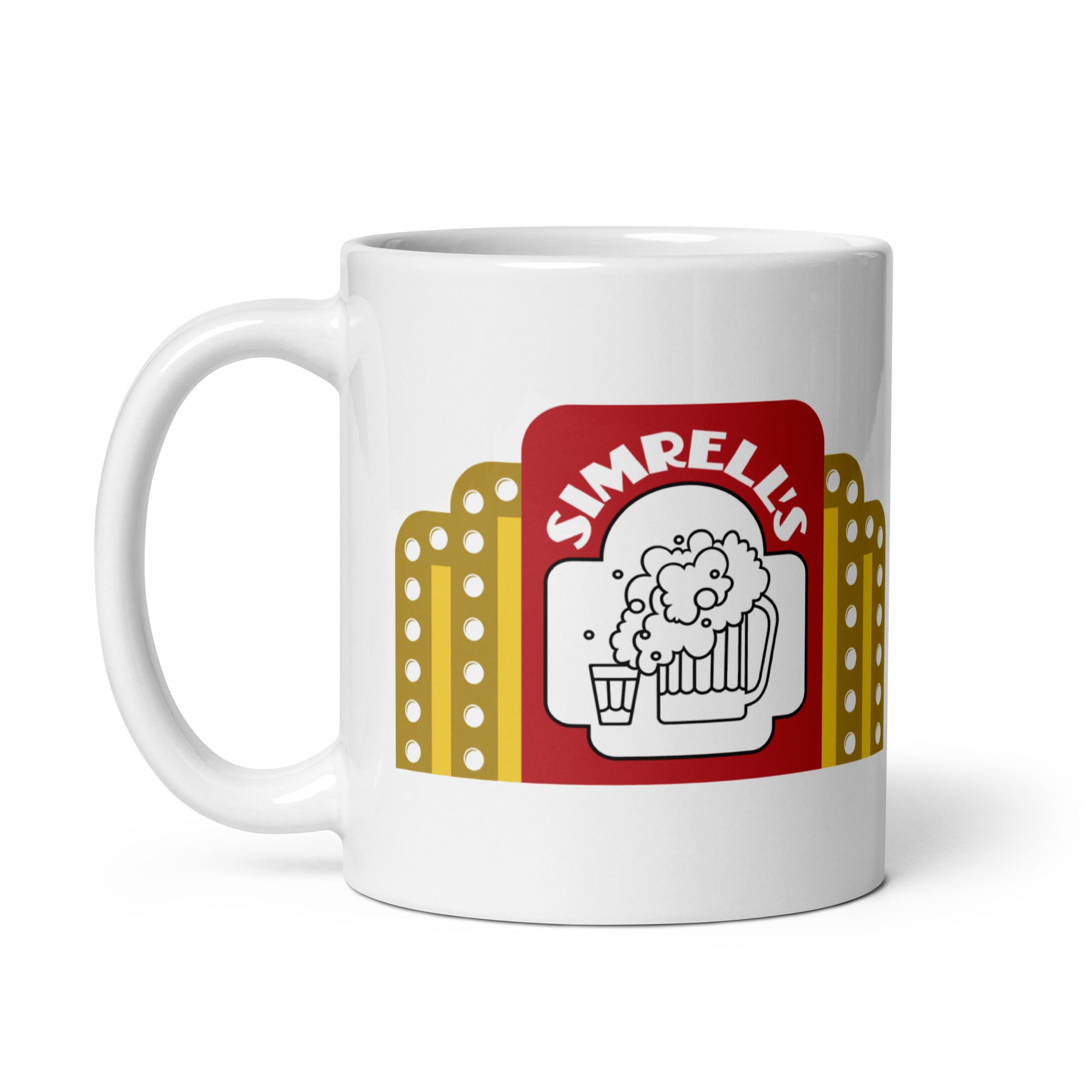 Simmrell's Bar - sign design - Terre Haute Indiana  -  Coffee Mug (white)