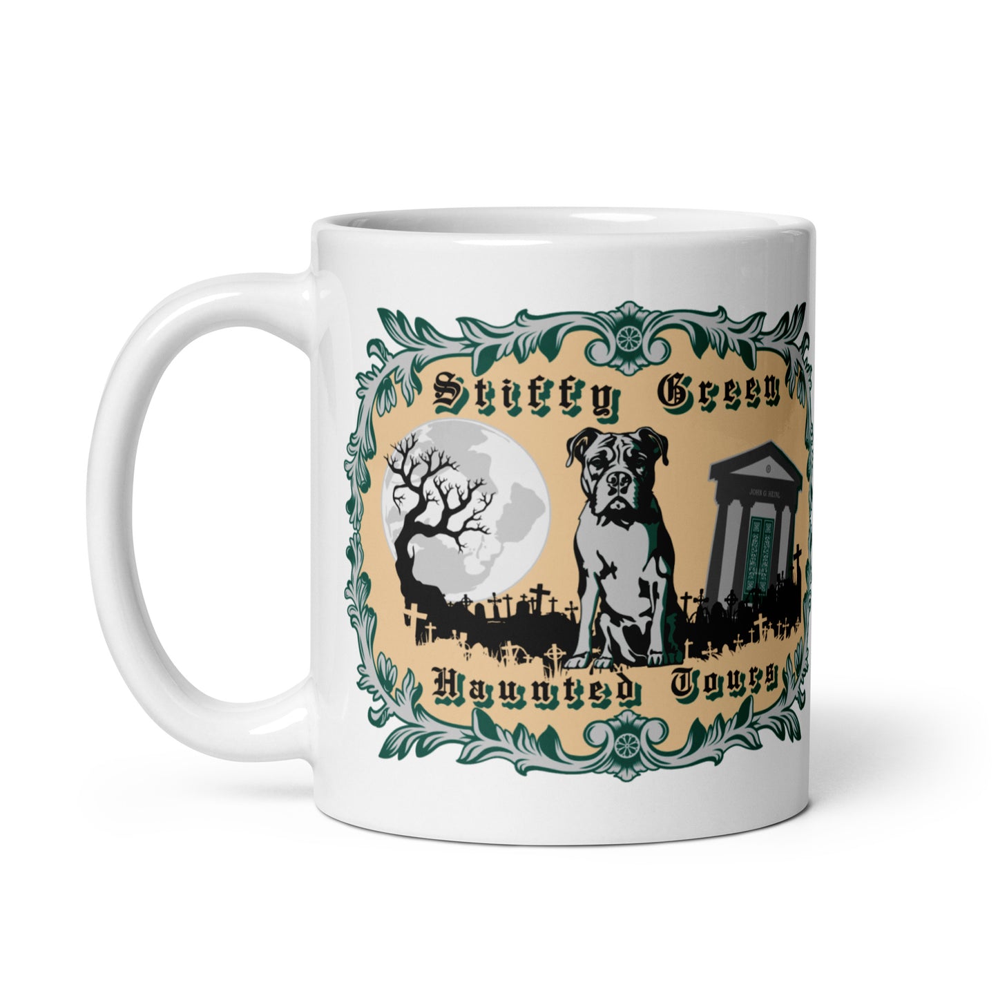 Stiffy Green Haunted Tours - Terre Haute Indiana  -  Coffee mug (white)