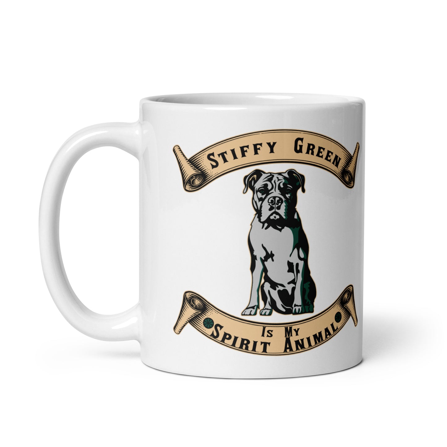 Stiffy Green Spirit Animal - Terre Haute Indiana  -  Coffee mug (white)