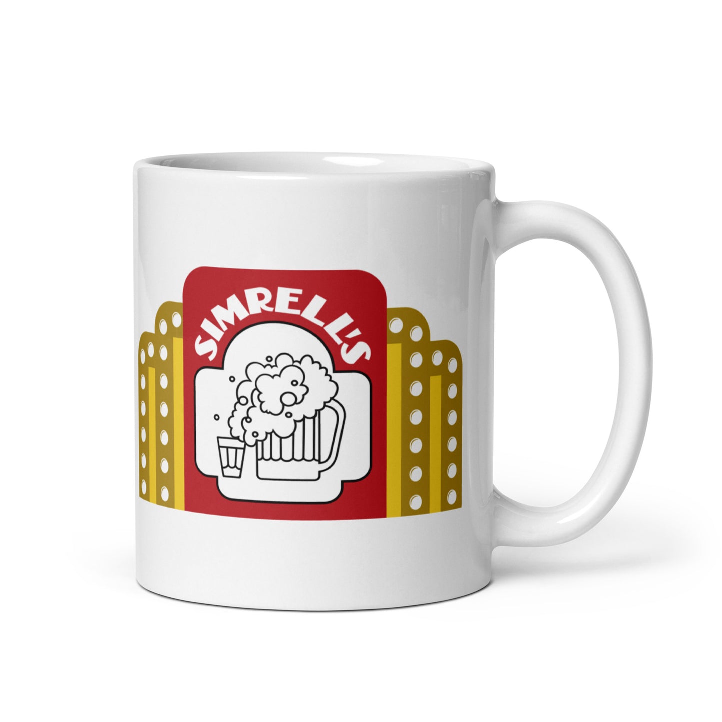 Simmrell's Bar - sign design - Terre Haute Indiana  -  Coffee mug (white)