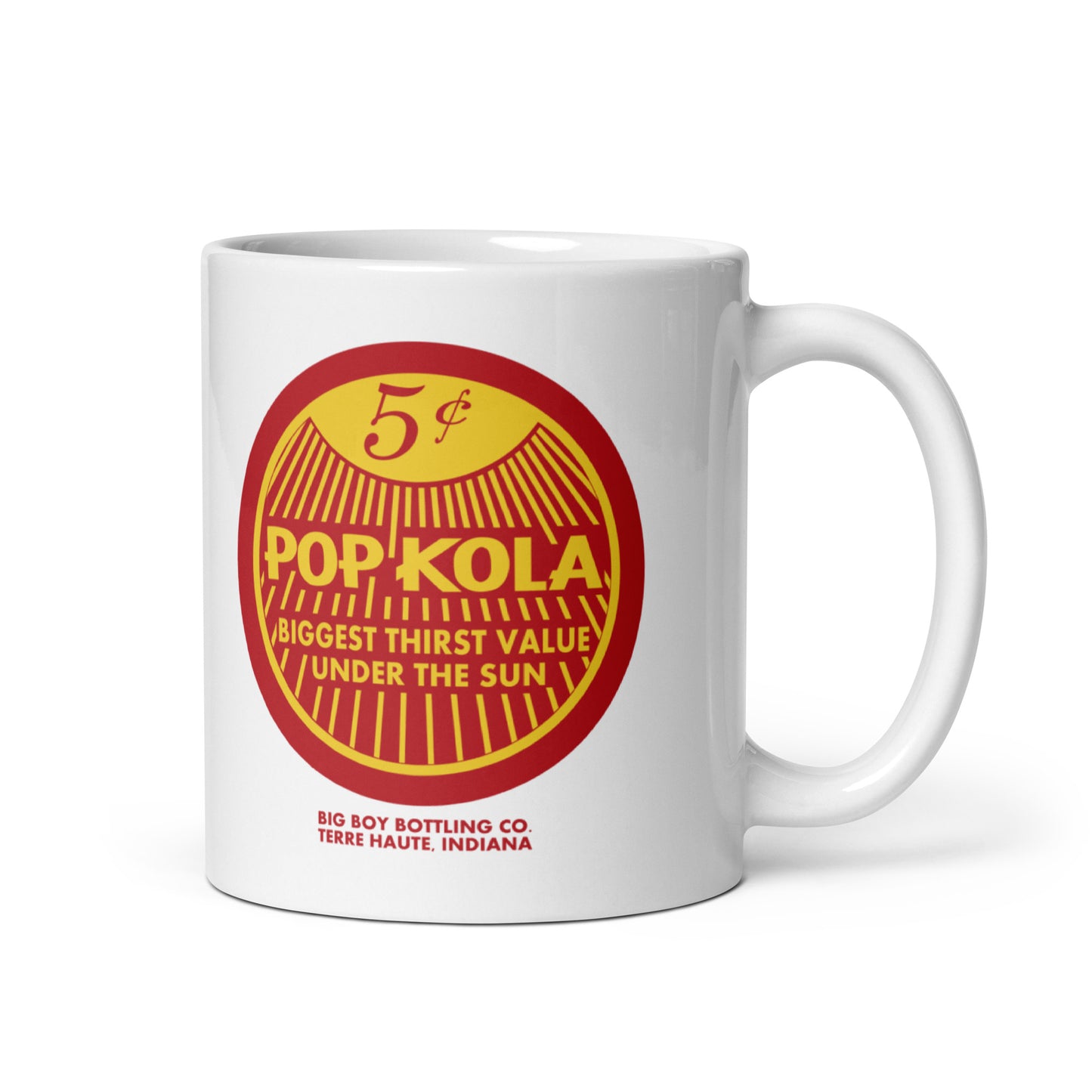 Pop Kola - Big Boy Bottling - Terre Haute Indiana  -  Coffee mug (white)