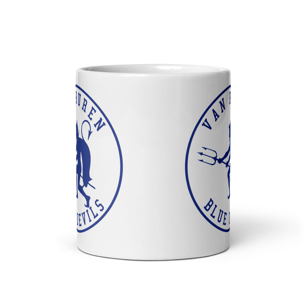 Van Buren HS Blue Devils - mascot design 2  -  Coffee Mug (white)