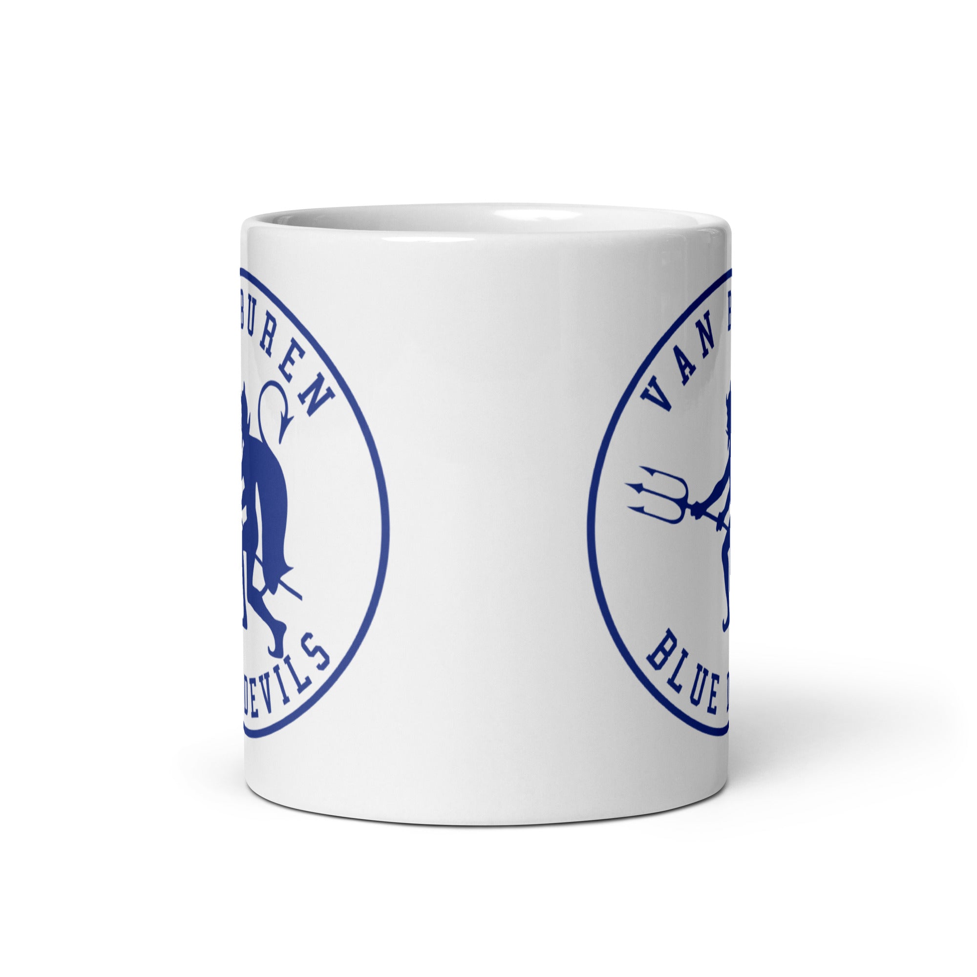 Van Buren HS Blue Devils - mascot design 2  -  Coffee Mug (white)