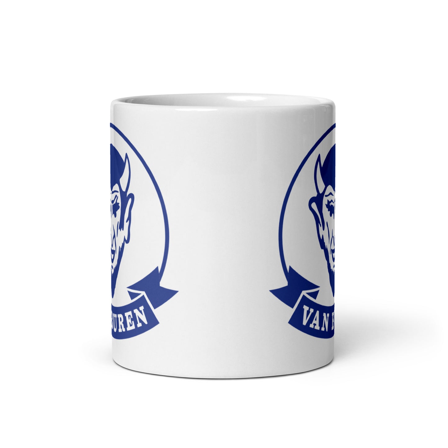 Van Buren HS Blue Devils - mascot design  -  Coffee mug (white)