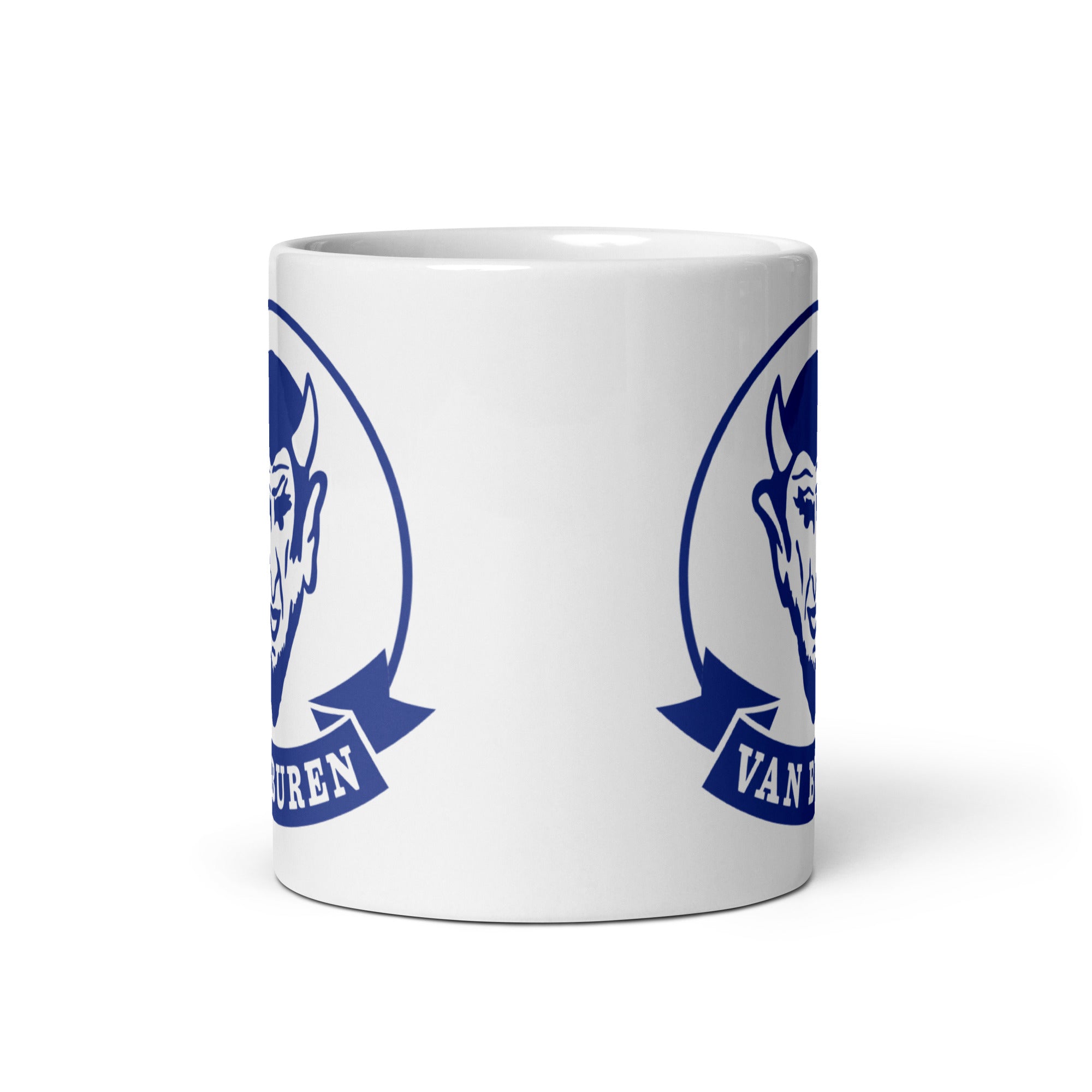 Van Buren HS Blue Devils - mascot design  -  Coffee Mug (white)