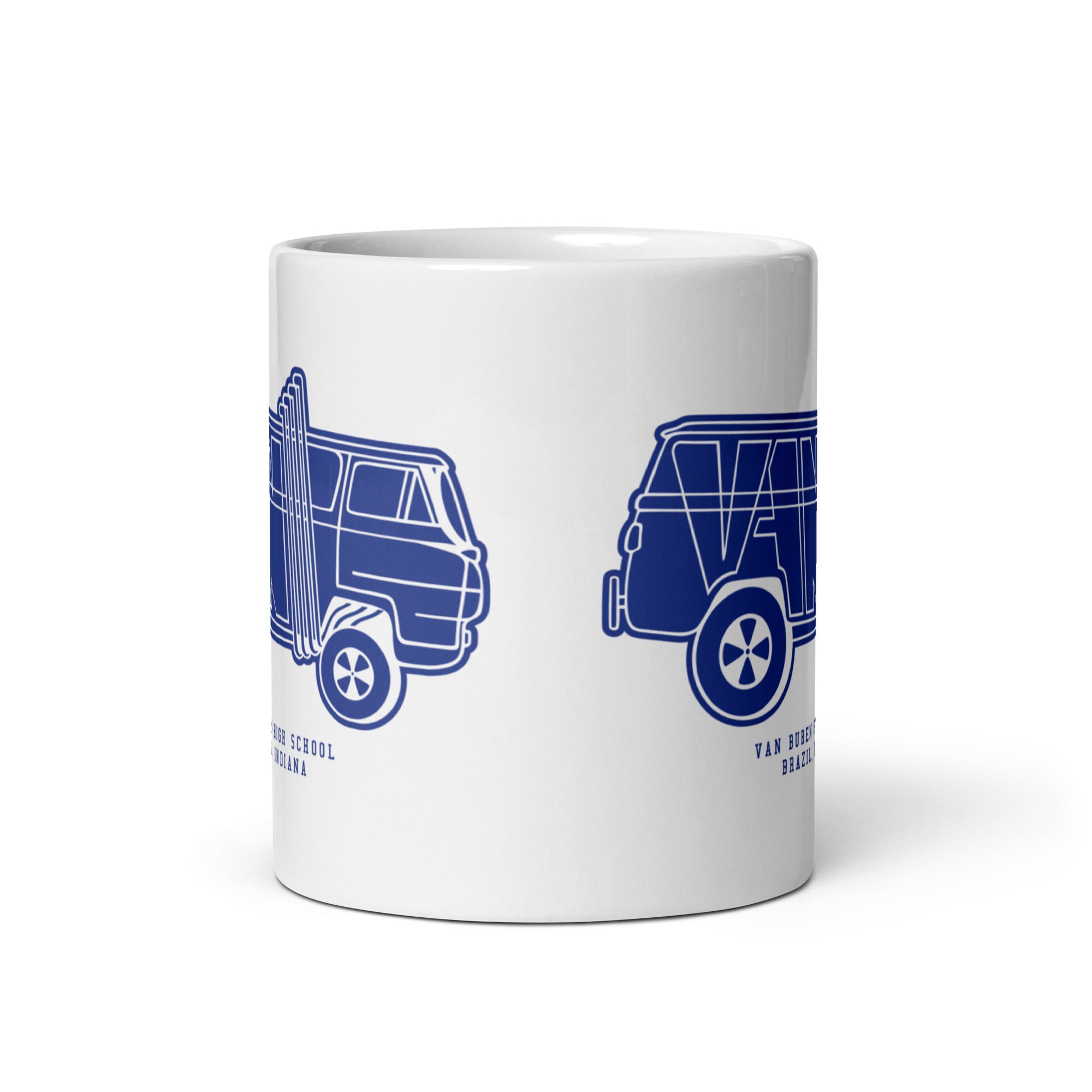 Van Buren HS Blue Devils - van design  -  Coffee Mug (white)