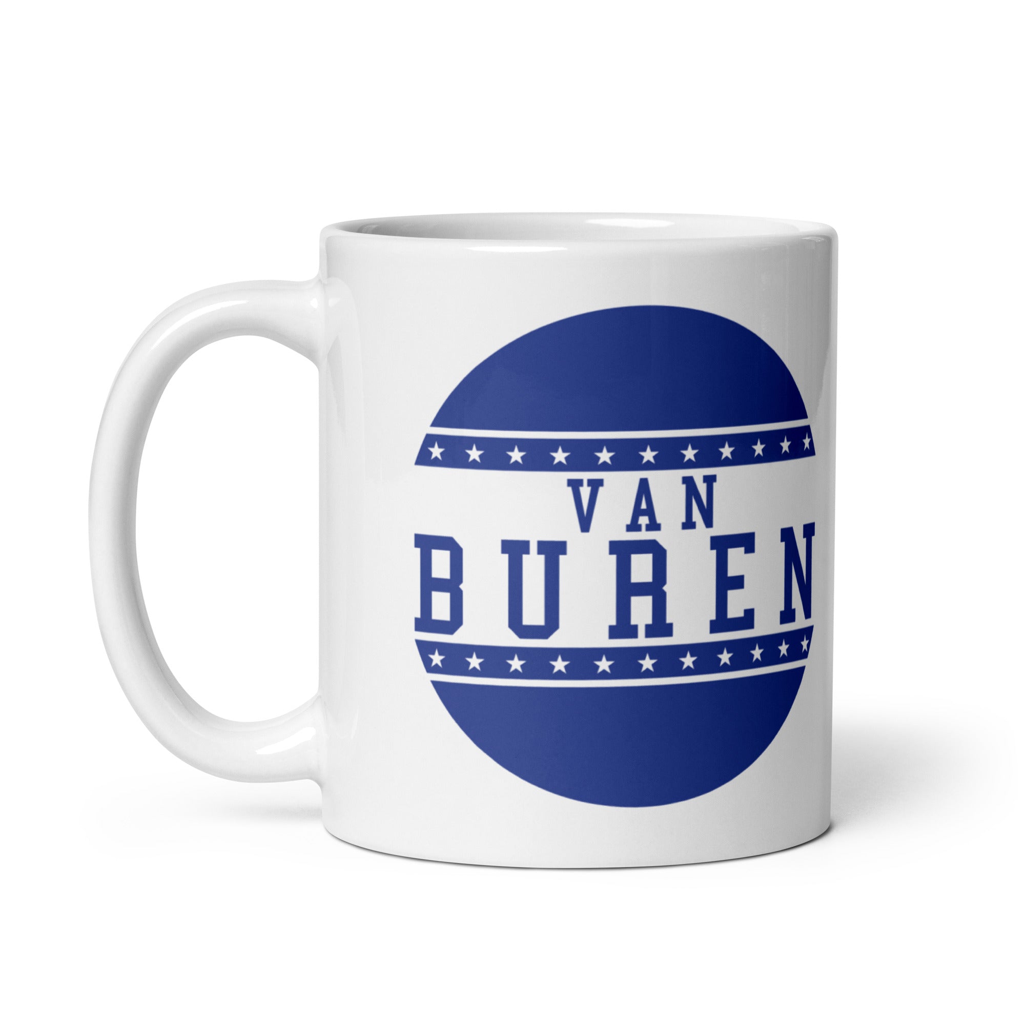 Van Buren HS Blue Devils - button design  -  Coffee Mug (white)