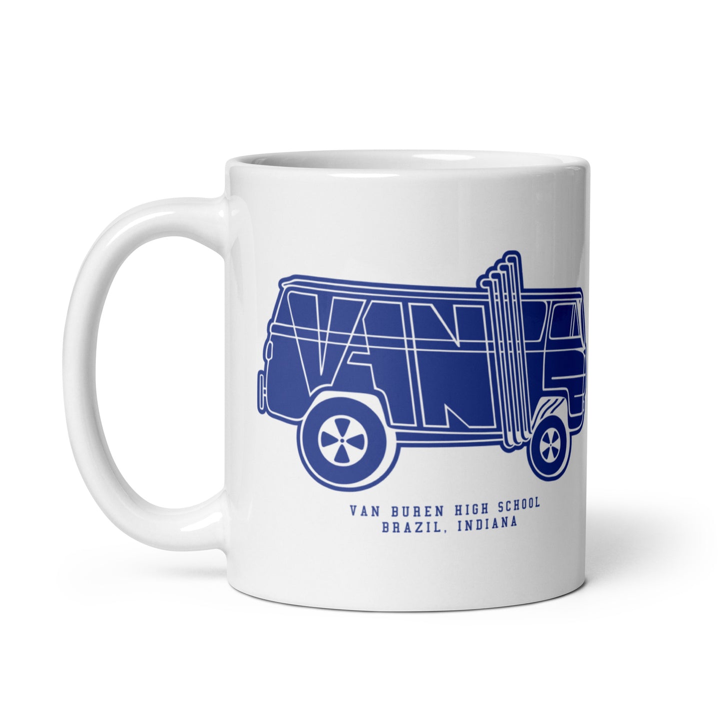 Van Buren HS Blue Devils - van design  -  Coffee mug (white)