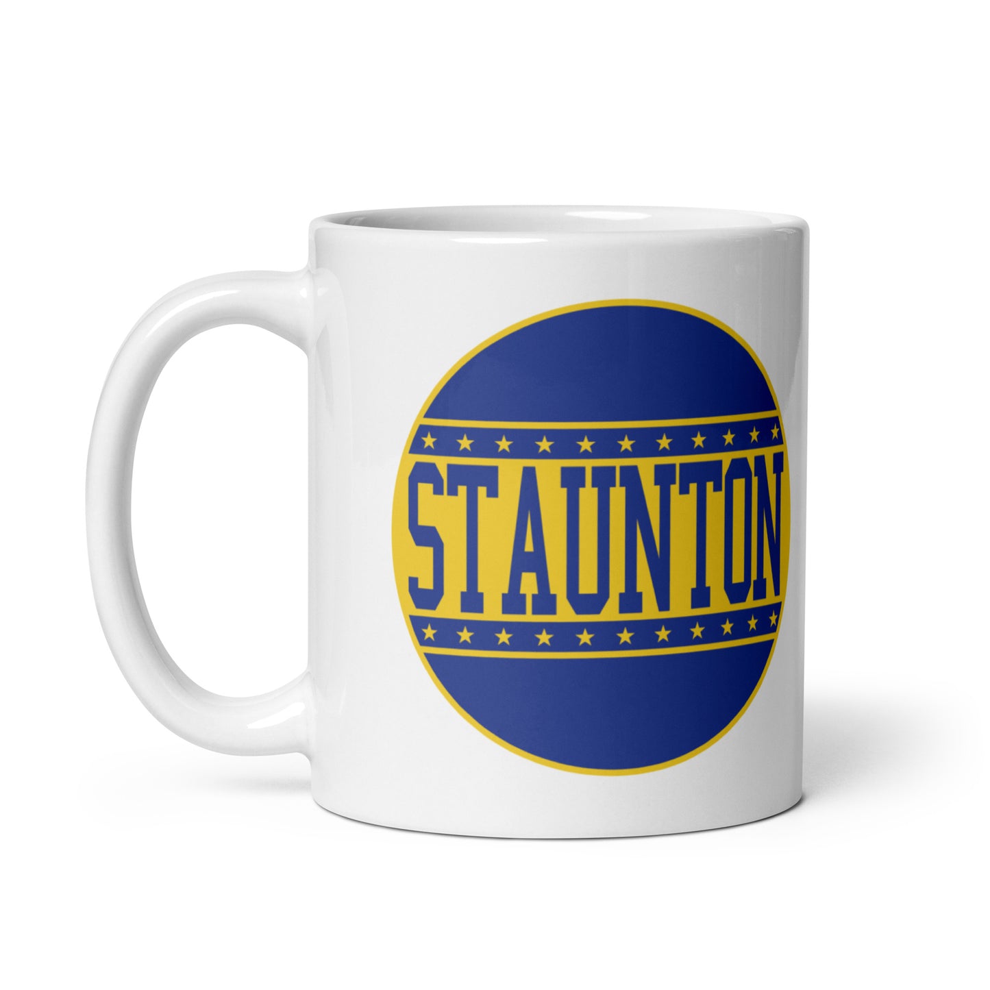 Staunton HS Yellow Jackets - button design  -   Coffee mug (white)