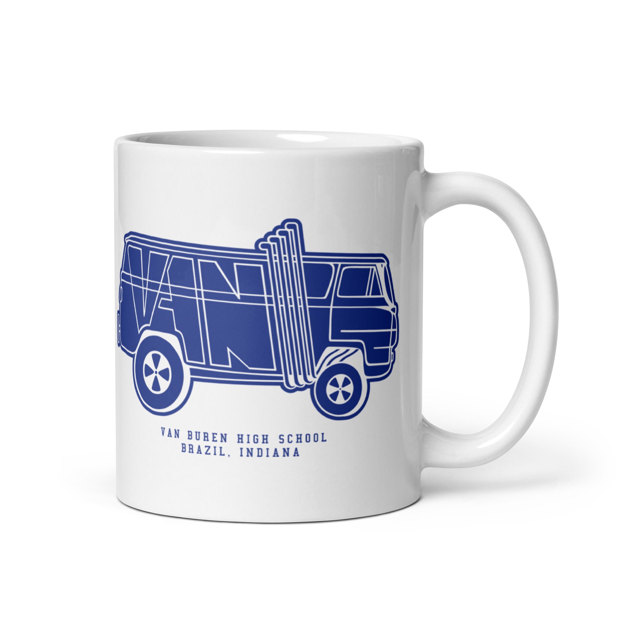 Van Buren HS Blue Devils - van design  -  Coffee Mug (white)