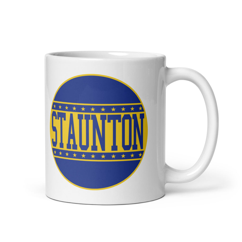 Staunton HS Yellow Jackets - button design  -   Coffee Mug (white)