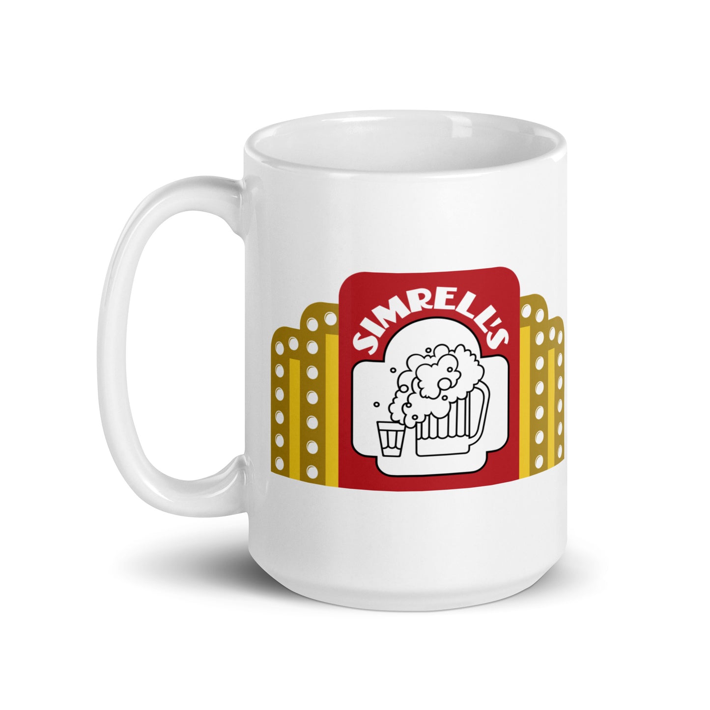 Simmrell's Bar - sign design - Terre Haute Indiana  -  Coffee mug (white)