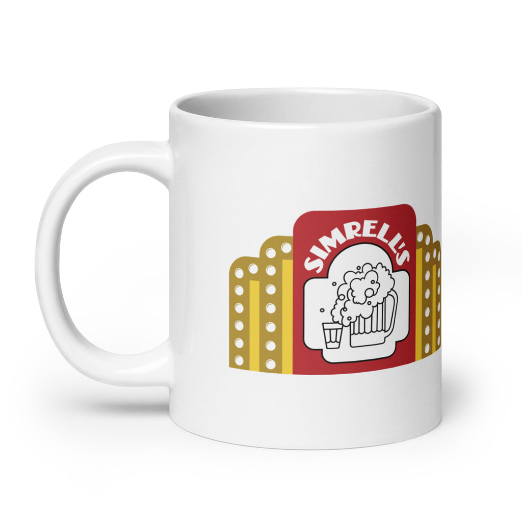 Simmrell's Bar - sign design - Terre Haute Indiana  -  Coffee Mug (white)