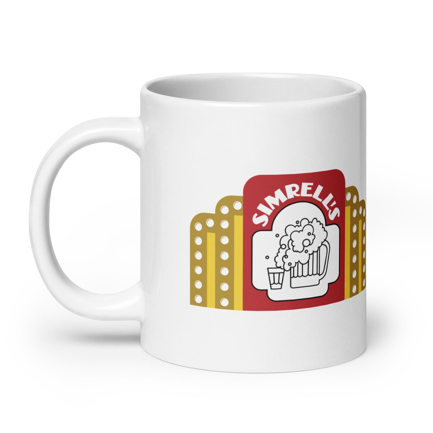 Simmrell's Bar - sign design - Terre Haute Indiana  -  Coffee mug (white)