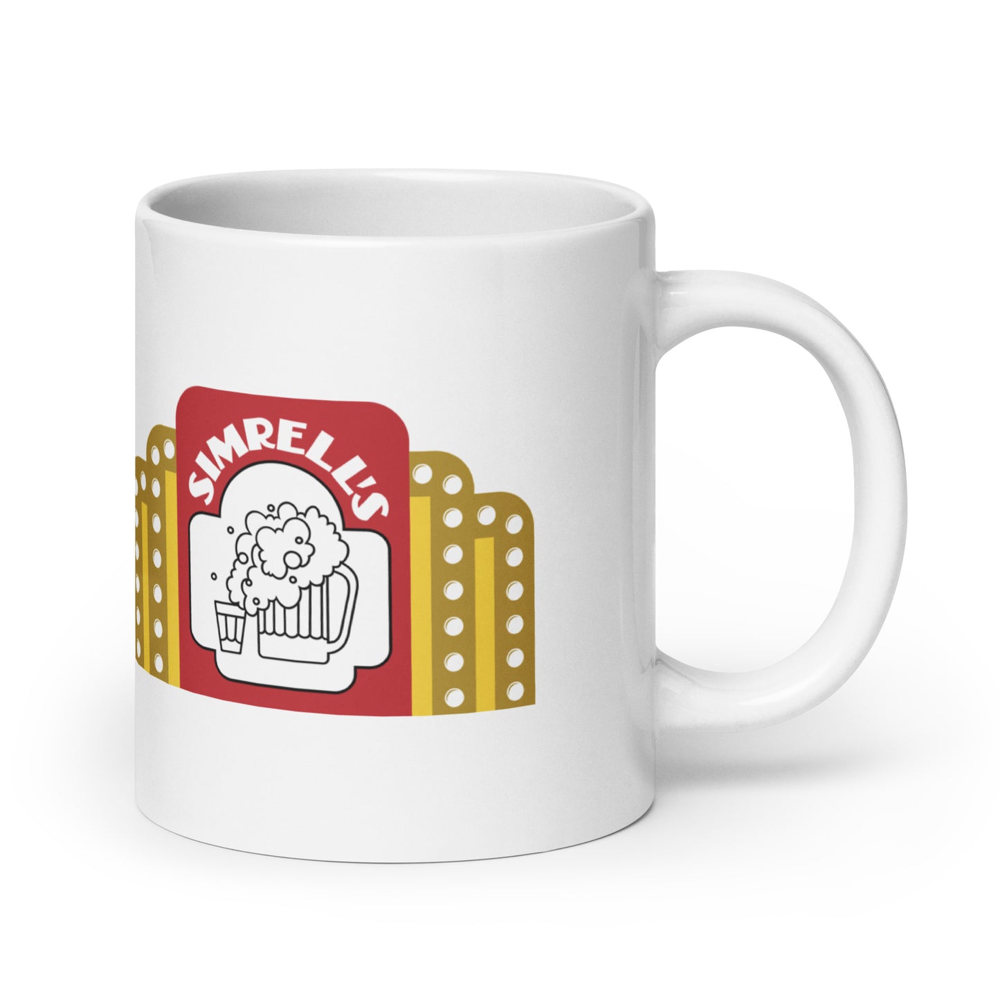 Simmrell's Bar - sign design - Terre Haute Indiana  -  Coffee mug (white)