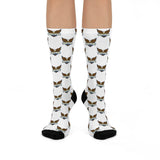 Crestwood School Eagles - Crew Socks - eagle on white - EdgyHaute