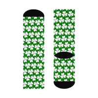 St. Patrick's School Irish - Crew Socks - white on green - EdgyHaute
